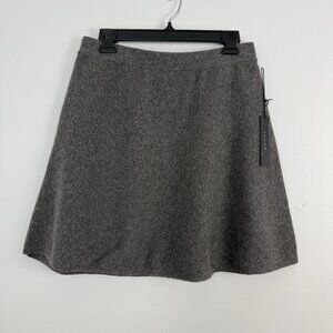 Tahari Wool Mini Skirt Women's M Gray Capsule Academia Twee Office Siren‎ New